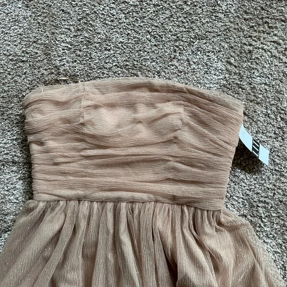 Keepsake | Strapless High- Low Gold Gown - Picture 2 of 6